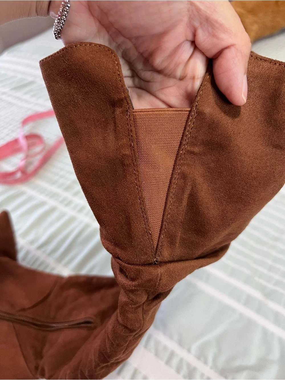 Jessica Simpson Womens Anitah Faux Suede Heels Over-The-Knee Boots size 8.5